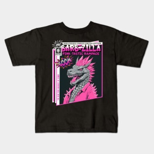 BarbZilla, a Pink-tastic Rampage Kids T-Shirt